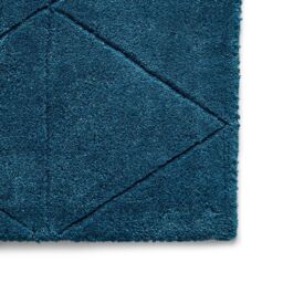 The Rug Shop UK Teal Luxurious Modern Easy to clean Machine Made Chequered Area Rug - Size: 150 cm x 230 cm - thumbnail 3