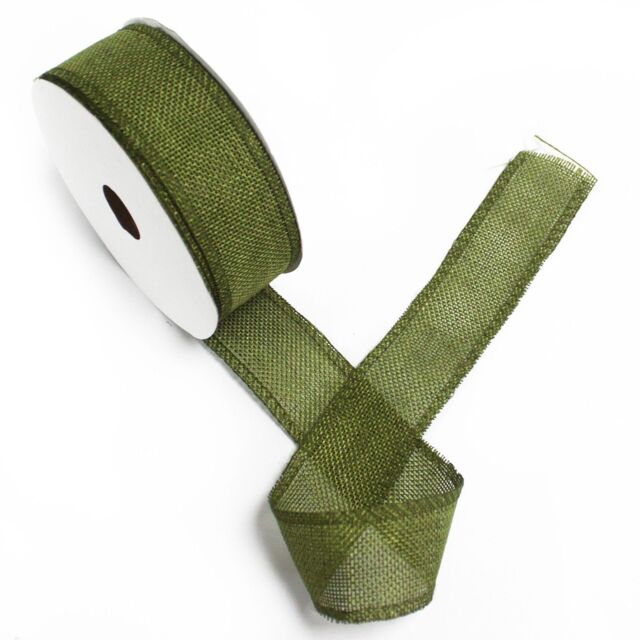 KDMD Natural Texture Ribbon 38mm x 20m - Xmas Green