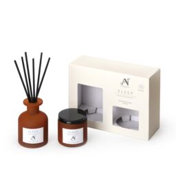 Aroma Naturals Aromatherapy Candle & Reed Diffuser Gift Set Sleep Scent in Brown - Size: Medium - thumbnail 2