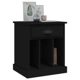 Berkfield Home Bedside Cabinet Black 43x36x50 cm - Size: 43 x 36 x 50 cm - thumbnail 4