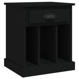 Berkfield Home Bedside Cabinet Black 43x36x50 cm - Size: 43 x 36 x 50 cm - thumbnail 2