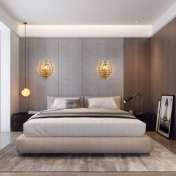 NIVOR 1 light Crystal Steel Flush Mounted Sconce Vanity Wall Lamp Gold in Metallic Gold - thumbnail 8