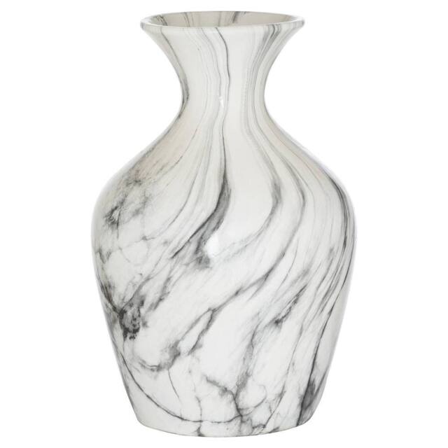 Love Lace Marble Ellipse Large Vase in White - image 1