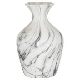 Love Lace Marble Ellipse Large Vase in White