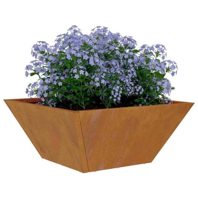 Berkfield Home Modern Garden Bowl Planters 5 pcs 35x35x15 cm Weathering Steel - Size: 35 x 35 x 15 cm - image 1