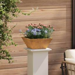 Berkfield Home Modern Garden Bowl Planters 5 pcs 35x35x15 cm Weathering Steel - Size: 35 x 35 x 15 cm - thumbnail 4