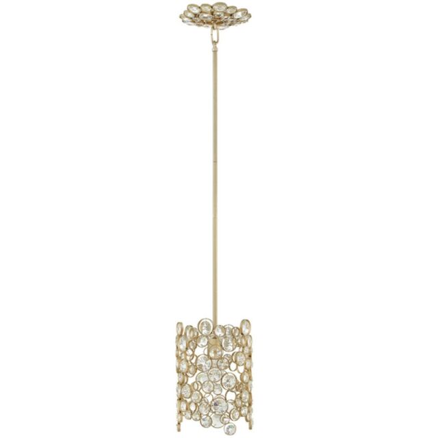 Loops Pendant Light Connecting Circles Faceted Crystals Silver Leaf LED E27 100W in Metallics
