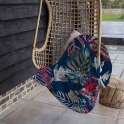 Benjamin Tate Design Leaves Of Tropical Plants Blanket in Natural - Size: 120 cm x 150 cm - thumbnail 4