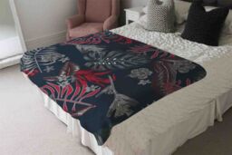 Benjamin Tate Design Leaves Of Tropical Plants Blanket in Natural - Size: 120 cm x 150 cm - thumbnail 3