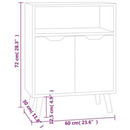 Berkfield Home Sideboard Concrete Grey 60x30x72 cm Engineered Wood - Size: 60 x 30 x 72 cm - thumbnail 8