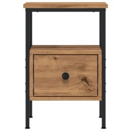 Berkfield Home Bedside Cabinet Artisan Oak 34x36x50 cm Engineered Wood in Brown - Size: 34 x 36 x 50 cm - thumbnail 4