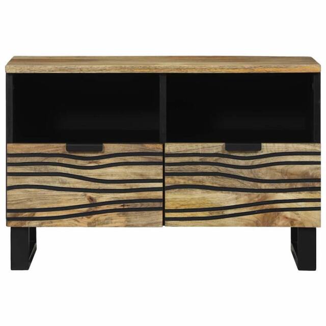 Berkfield Home TV Cabinet - 70x33.5x46 cm, Solid Mango Wood in Brown - Size: 70x33.5x46 cm - image 1