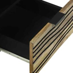 Berkfield Home TV Cabinet - 70x33.5x46 cm, Solid Mango Wood in Brown - Size: 70x33.5x46 cm - thumbnail 7