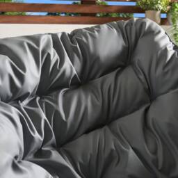 OHS Bali Garden Rocking Chair Outdoor Metal Frame Chairs with Cushion in Grey - thumbnail 3