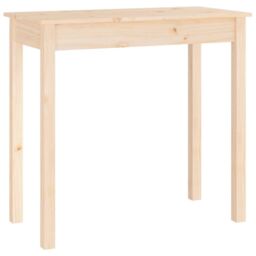 Berkfield Home Console Table 80x40x75 cm Solid Wood Pine in Brown - Size: 80 x 40 x 75 cm - thumbnail 2