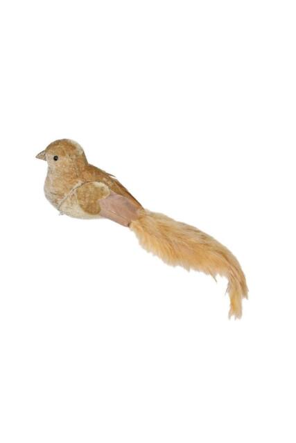 KDMD Gold Velvet Bird 30cm Christmas Ornament - image 1