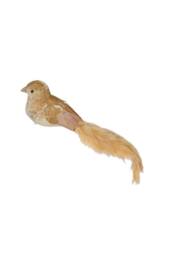 KDMD Gold Velvet Bird 30cm Christmas Ornament - thumbnail 1