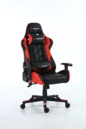 GTForce Pro GT Reclining Sports Racing Office Desk Faux Leather Gaming Chair in Red - thumbnail 1