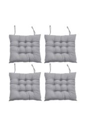 Living and Home 4Pcs Soft Thicken Tatami Seat Cushion in Grey - thumbnail 1