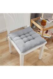 Living and Home 4Pcs Soft Thicken Tatami Seat Cushion in Grey - thumbnail 2