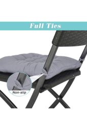 Living and Home 4Pcs Soft Thicken Tatami Seat Cushion in Grey - thumbnail 6