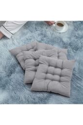 Living and Home 4Pcs Soft Thicken Tatami Seat Cushion in Grey - thumbnail 4