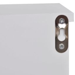Berkfield Home Wall Cabinet for Keys & Jewelery with Doors & Hooks in White - thumbnail 6