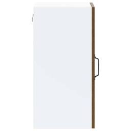 Berkfield Home Kitchen Wall Cabinet with Glass Door Kalmar Brown Oak Engineered Wood - thumbnail 7