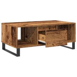 Berkfield Home Durable Coffee Table Old Wood 90x50x36.5 cm Engineered Wood in Brown - thumbnail 5