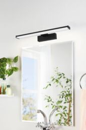 Eglo Pandella 1 Plastic Integrated LED IP44 Bathroom Mirror Wall Light in Black - thumbnail 2