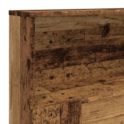 Berkfield Home Headboard Cabinet Old Wood 180x19x103.5 cm Engineered Wood in Brown - thumbnail 7