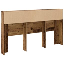 Berkfield Home Headboard Cabinet Old Wood 180x19x103.5 cm Engineered Wood in Brown - thumbnail 6