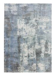 The Rug Shop UK Blue Handmade Abstract Viscose Luxurious Easy To Clean Navy Area Rug - Size: 120 cm x 170 cm - thumbnail 8