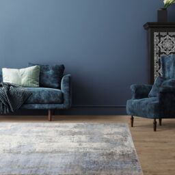 The Rug Shop UK Blue Handmade Abstract Viscose Luxurious Easy To Clean Navy Area Rug - Size: 120 cm x 170 cm - thumbnail 6
