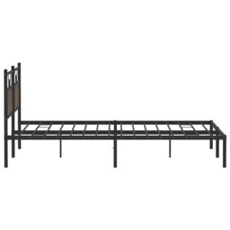 Berkfield Home Bed Frame without Mattress Brown Oak 160x200 cm Engineered Wood - thumbnail 7