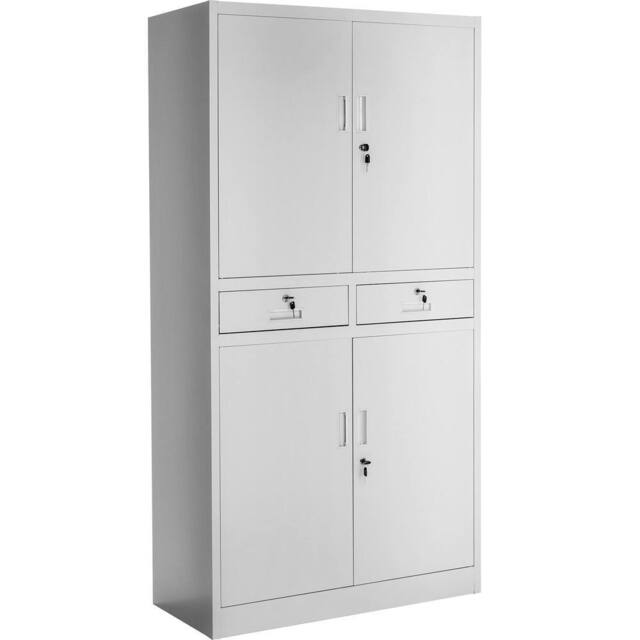 tectake Filing Cabinet Cosmo in Light Grey - Size: 1 Pack - image 1