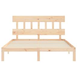 Berkfield Home Beautiful Bed Frame without Mattress 160x200 cm Solid Wood Pine in Light Tan - thumbnail 6