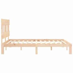 Berkfield Home Beautiful Bed Frame without Mattress 160x200 cm Solid Wood Pine in Light Tan - thumbnail 7