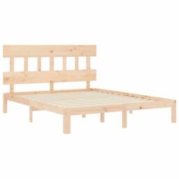 Berkfield Home Beautiful Bed Frame without Mattress 160x200 cm Solid Wood Pine in Light Tan - thumbnail 5