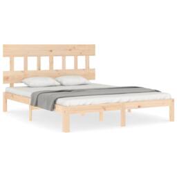 Berkfield Home Beautiful Bed Frame without Mattress 160x200 cm Solid Wood Pine in Light Tan - thumbnail 3