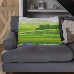 Benjamin Tate Design landscape illustration Designer Blanket in Natural - Size: 120 cm x 150 cm - thumbnail 2
