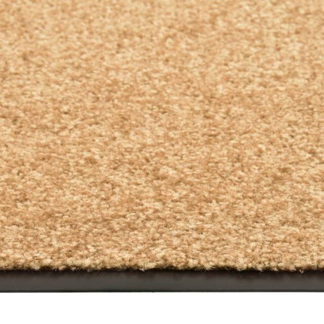 Berkfield Home Pliable Doormat Washable Cream 120x180 cm in Tan - image 1