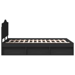 Berkfield Home Bed Frame with Headboard Black 120 x 200 cm Solid Pine Wood - thumbnail 8
