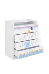 Shefa Line 800 Kids Changing Dresser Elephant With Balloon White (2 boxes) - Size: 1 Pack - thumbnail 4