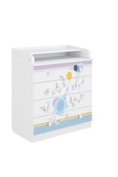 Shefa Line 800 Kids Changing Dresser Elephant With Balloon White (2 boxes) - Size: 1 Pack - thumbnail 3