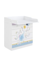 Shefa Line 800 Kids Changing Dresser Elephant With Balloon White (2 boxes) - Size: 1 Pack - thumbnail 2