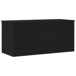 Berkfield Home Storage Box with Lid Black Oak 100x42x46 cm Engineered Wood - Size: 100 x 42 x 46 cm - thumbnail 8