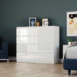HD Designs Vida Designs Glinton 3 Piece Bedroom Set (2 Drawer Bedside Chest, 8 in White - thumbnail 5