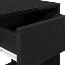 Berkfield Home Durable Bedside Cabinet with Drawer Black Oak 35x34x66.5 cm - thumbnail 8