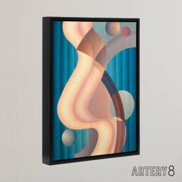 "Artery8 Stuart Walker Composition No 6 Abstract Painting Framed Canvas Art - Size: W12"" x H16""" - thumbnail 2